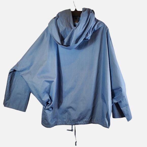 Hooded Poncho Jacket Women's One Size - Picture 3 of 17